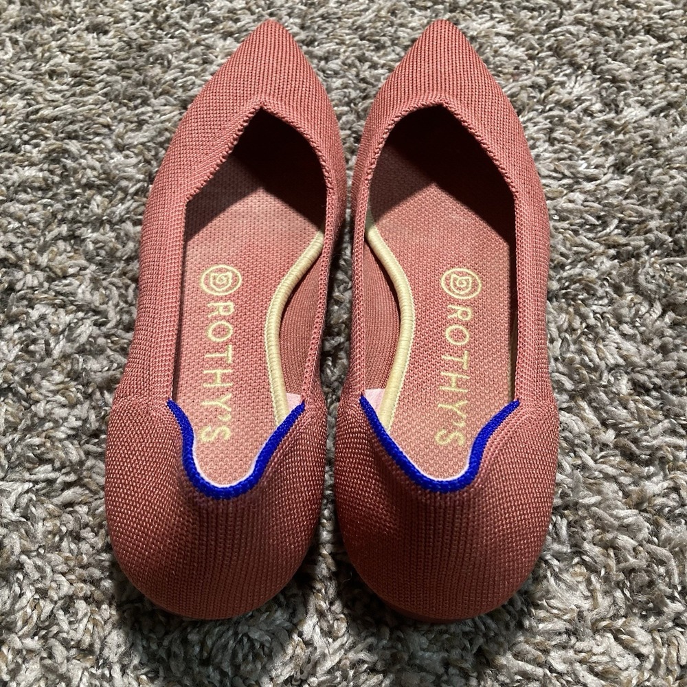 Rothys The Point Copper Peach Red Womens Size 7 Rare Retired Color - Picture 3 of 10